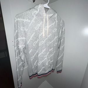AUTHENTIC Champion Hoodie [Grey with white logo around it]